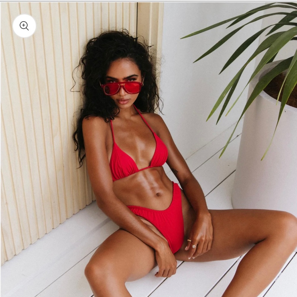Revolve Pacsun VDM Stevie Reversible Bikini Bottom Red